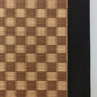 Japanese Tatami - Classic Black-Heri Tokyo Jinja Brown(Checkered Pattern)